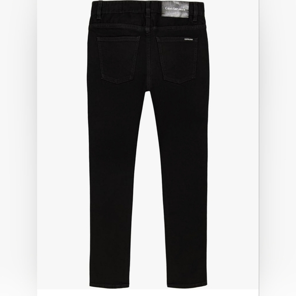Calvin Klein Boys Slim Fit Straight Leg Black Jeans Sz14 - Picture 2 of 8